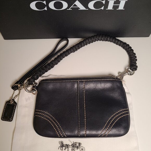 Vintage Leather Coach Wristlet GUC - Picture 1 of 11
